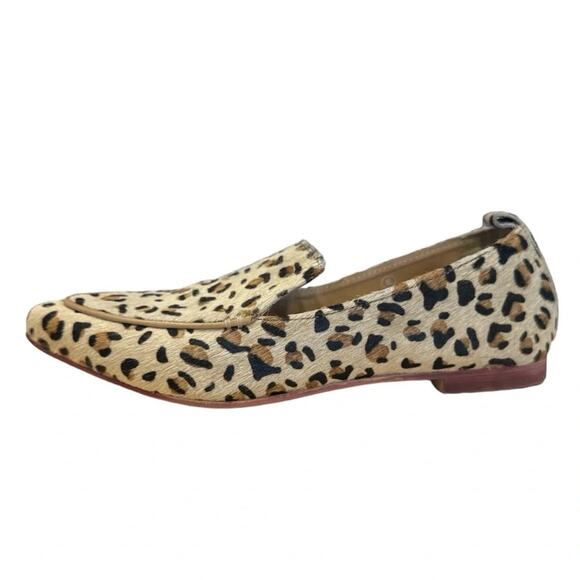 Enjoiya Cheetah Print Calf Hair Pointy Toe Flats sz 6 - Picture 1 of 4